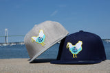 Lil' Rhody Flatbrim Cap in Heather and Navy