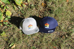 Vacationland Flatbrim Cap in Heather and Navy